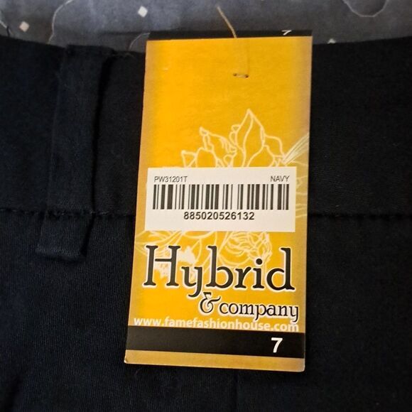 Hybrid & Company Navy cropped pants size 7 NWT - Picture 2 of 6